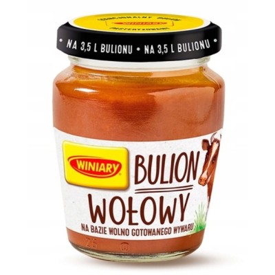 Winiary BULION WOŁOWY W PŁYNIE n bazie wolno gotowanego wywaru 160g na 3,5L